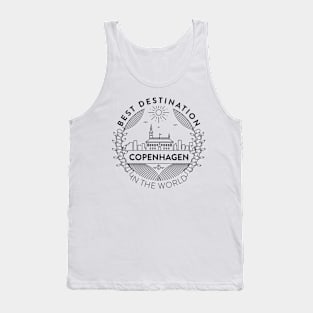 Copenhagen Minimal Badge Design Tank Top